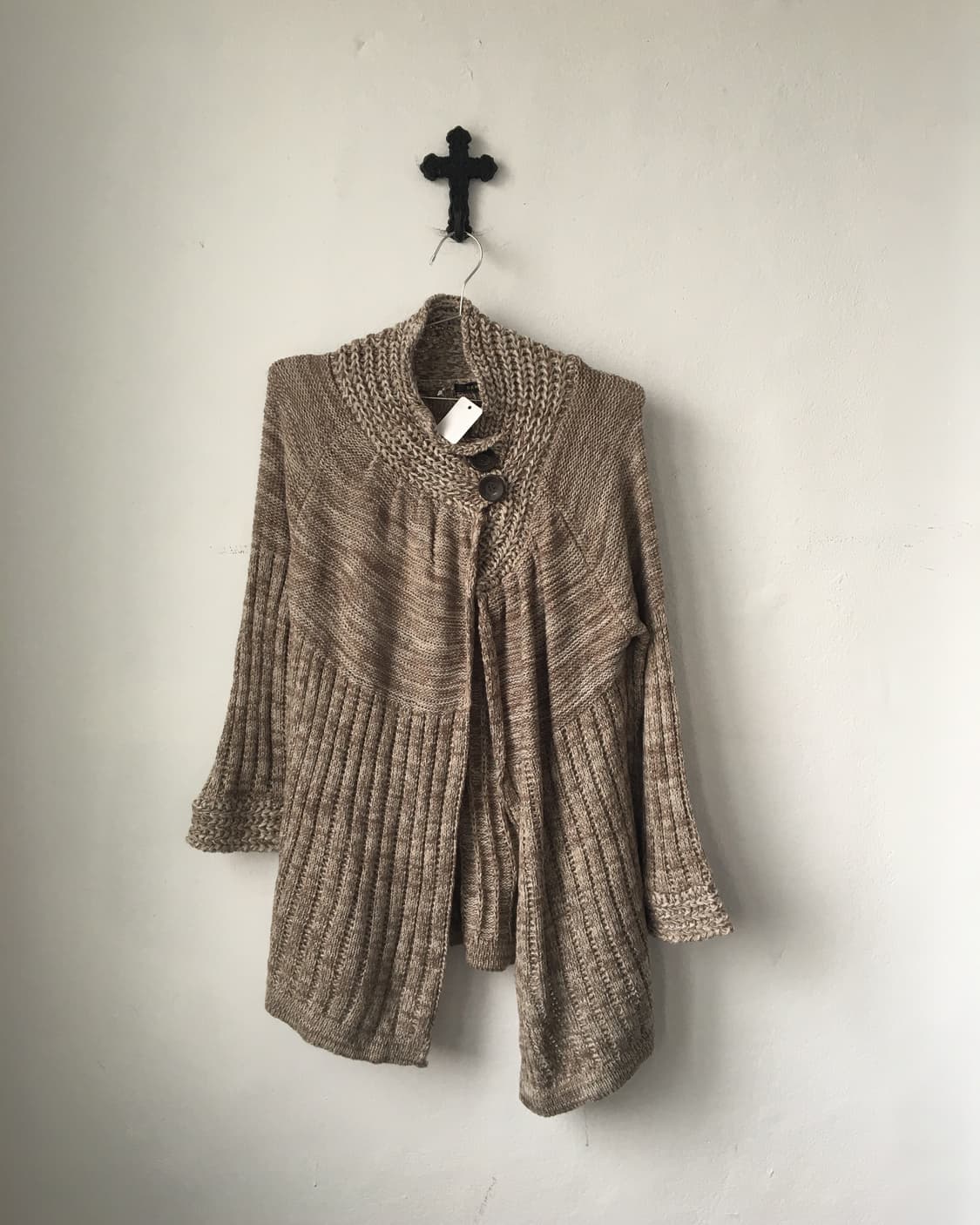 pattern mixed knit cardigan 상품이미지2