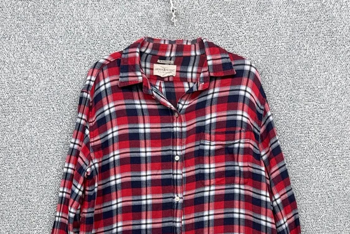 데님앤서플라이 빈티지 레드 체크 셔츠 165/92A 상품이미지3