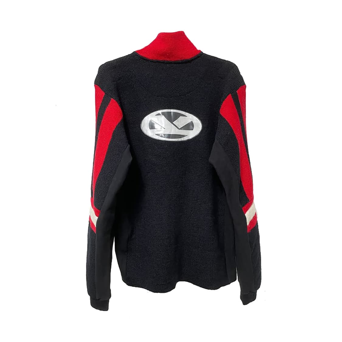 [M] VERSO USA 실버 패치 하프집업 니트 상품이미지3