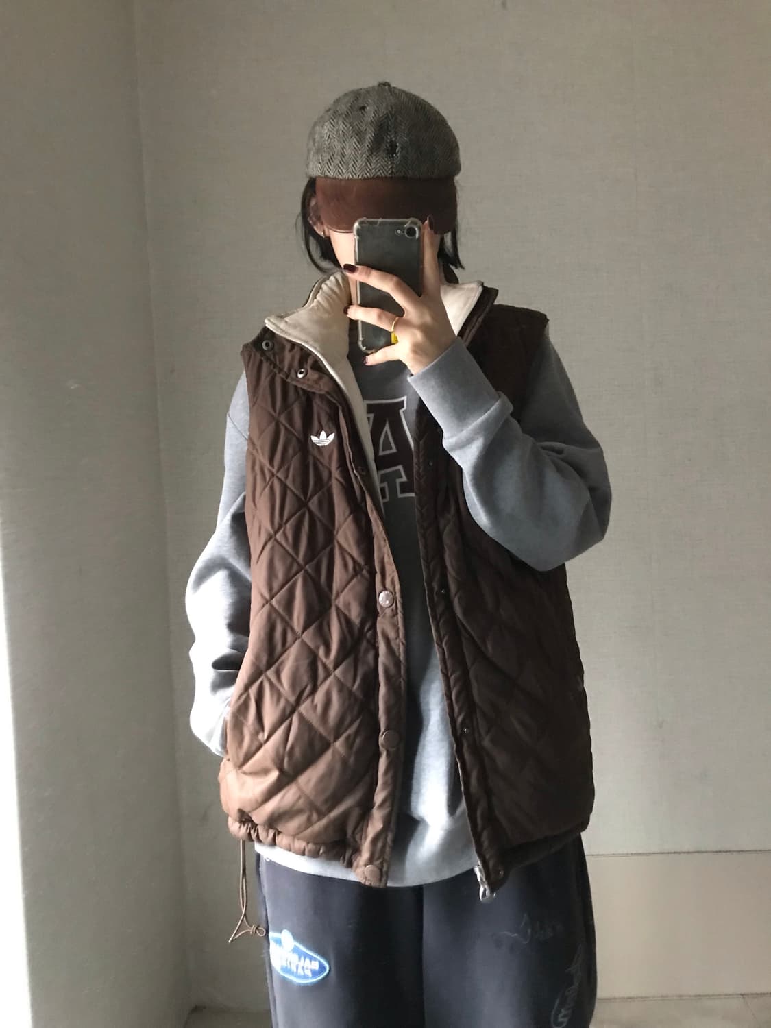 아디다스 브라운 패딩 조끼 상품이미지3
