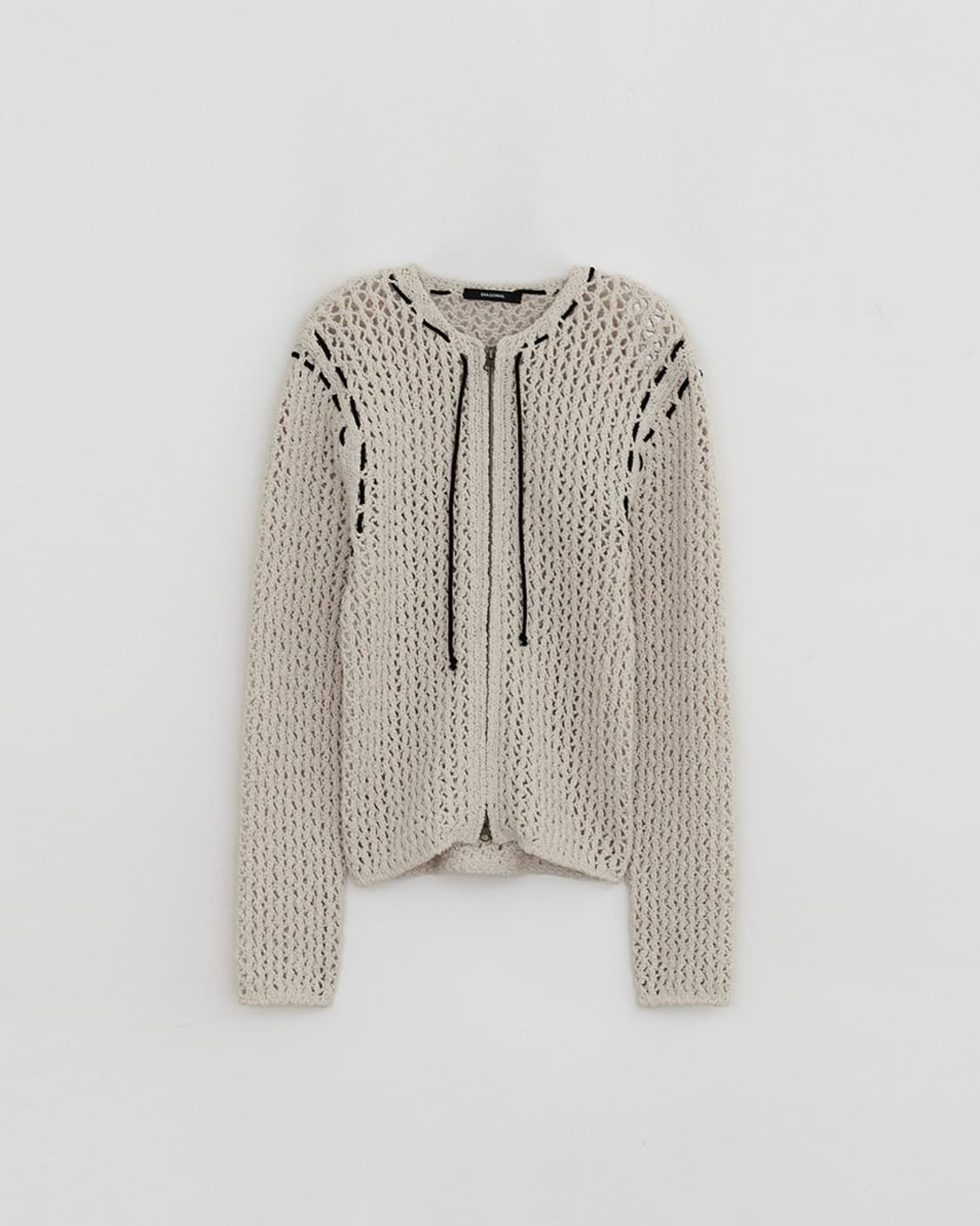 DIAGONAL NETTING TWO WAY ZIP UP 다이애그널 상품이미지5