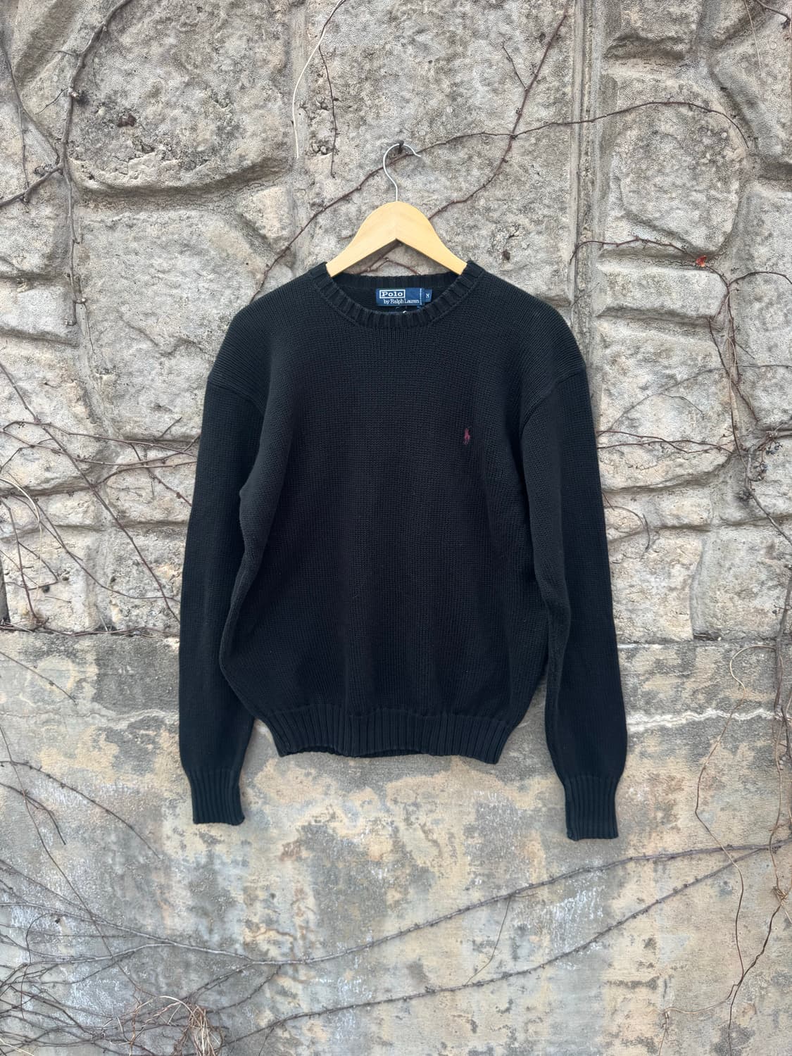 90s 폴로 랄프로렌 빈티지 코튼 니트 블랙 m 상품이미지1