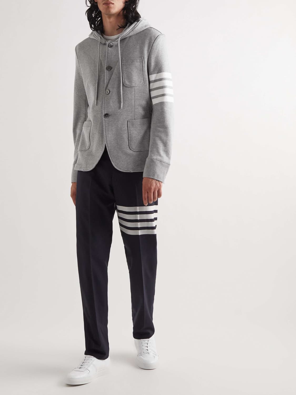 톰브라운 스트라이프 코튼저지 후드 자켓 2사이즈 상품이미지2