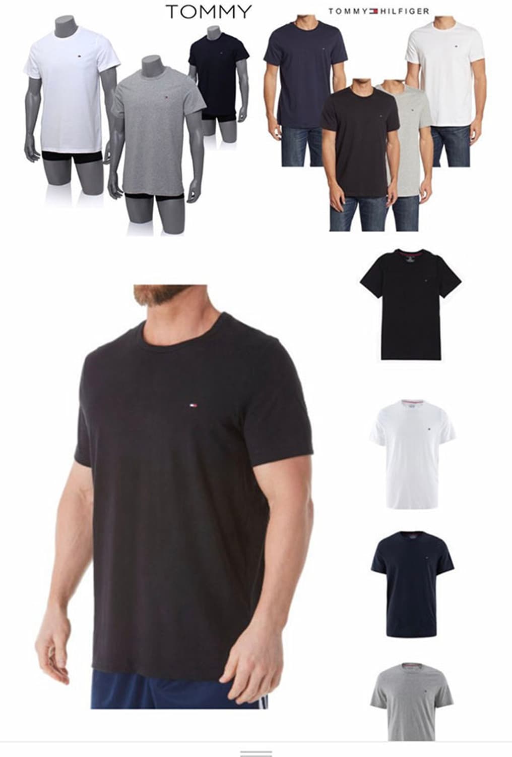 타미힐피거 코어 플래그 남자 반팔티 새상품 그레이 라운드넥 XL 105 상품이미지8