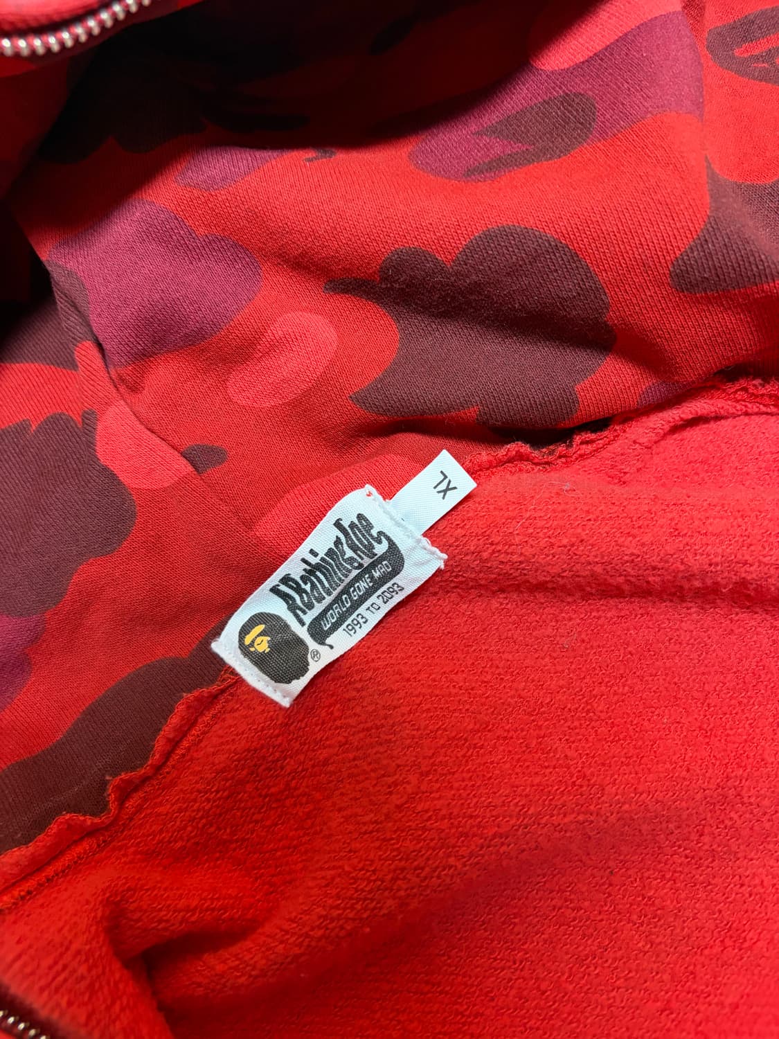 베이프 샤크 후드 레드 xl 상품이미지6