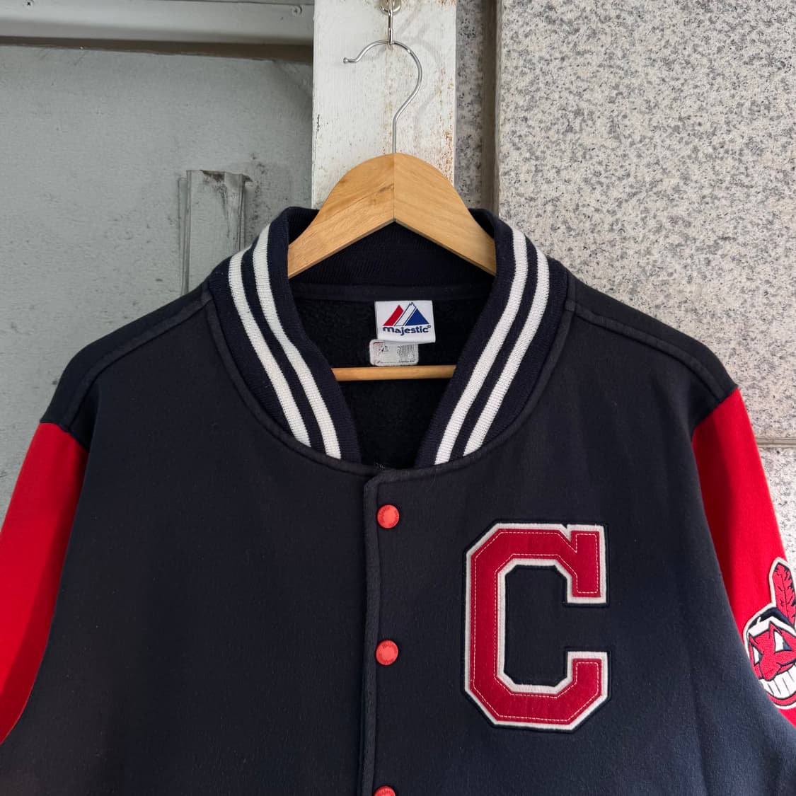 마제스틱 클리블랜드 로고 베이스볼 자켓 상품이미지4