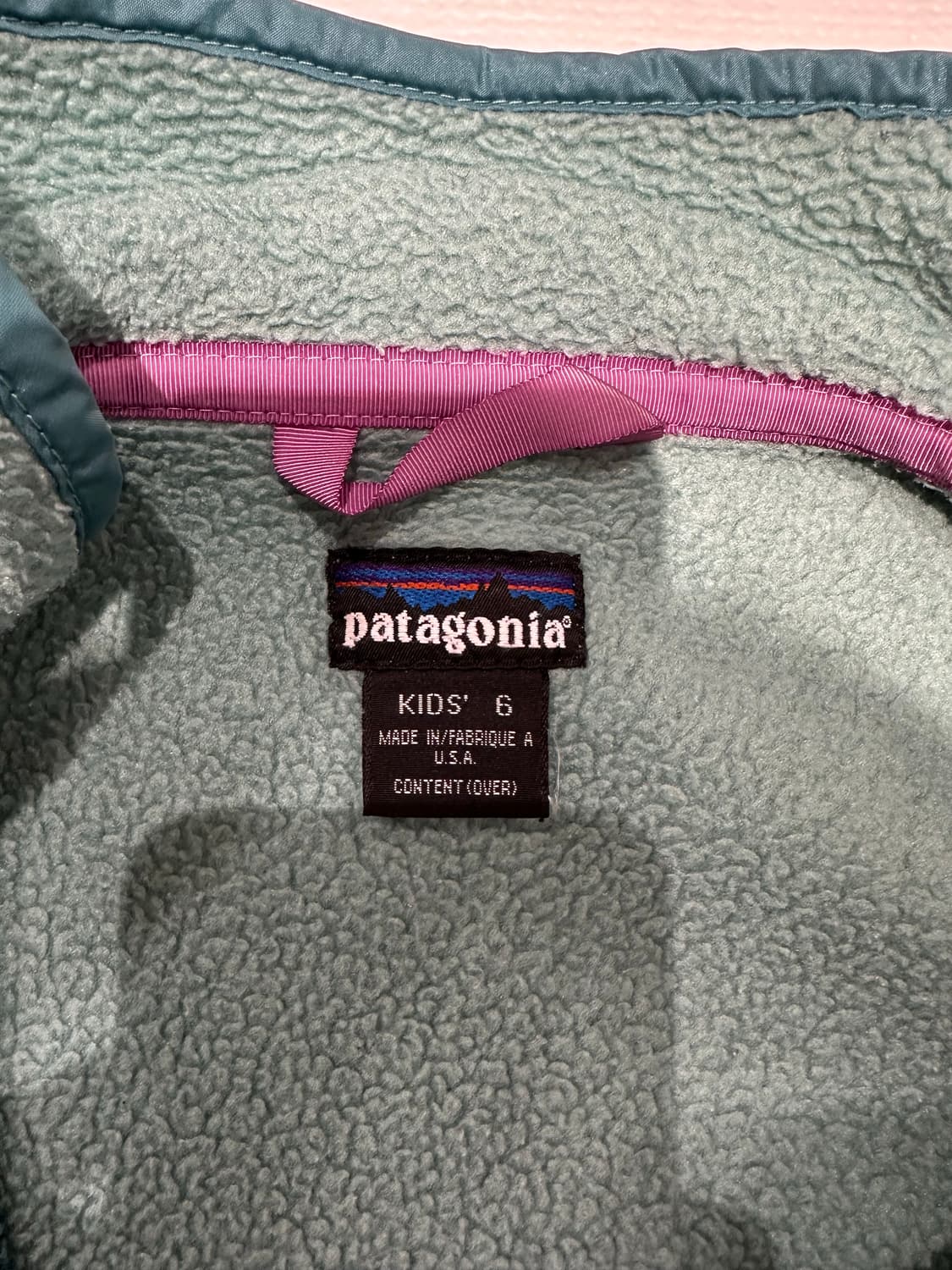 90s 파타고니아 플리스 스노우리스 눈없는산 made in USA 상품이미지3