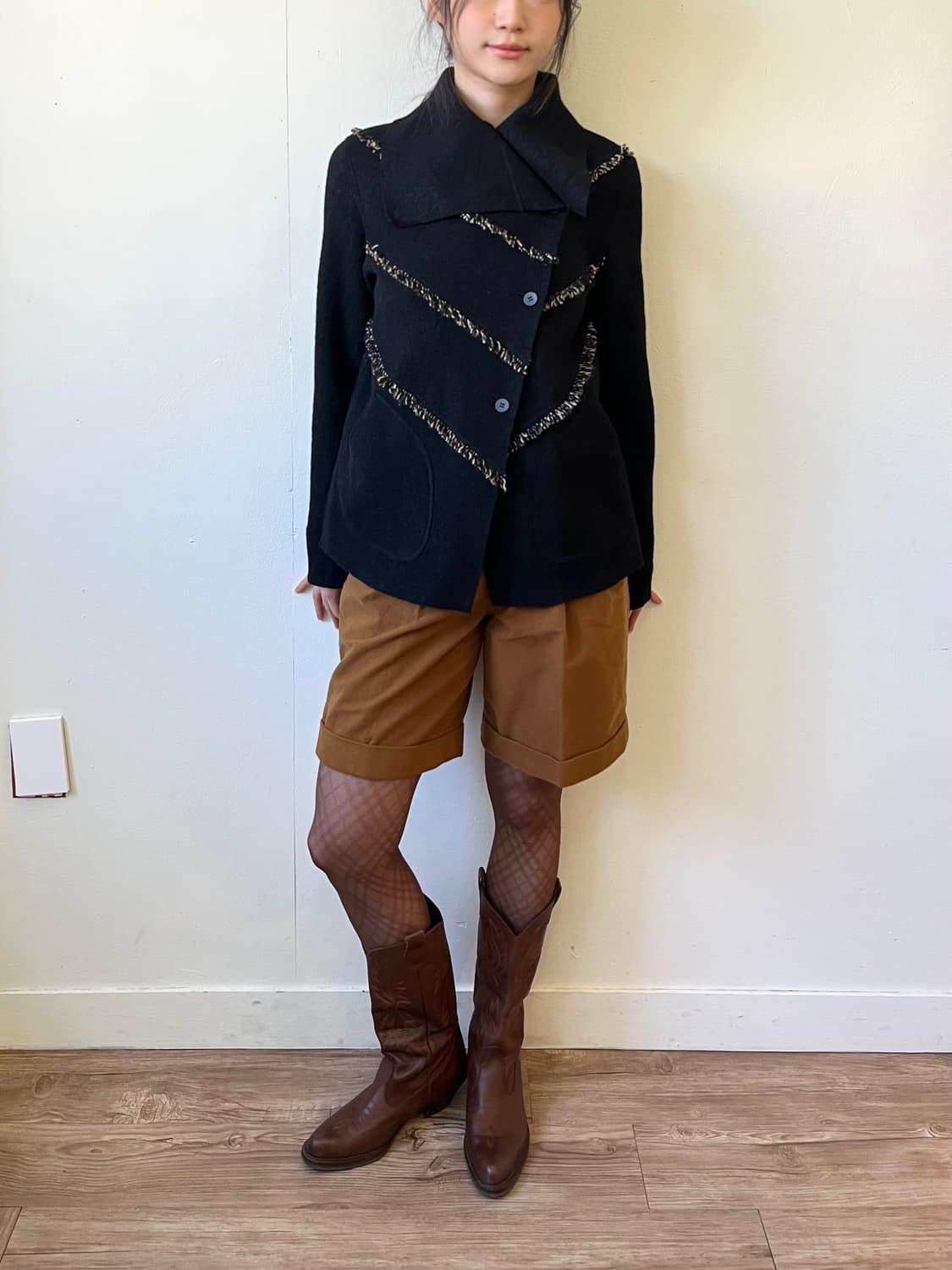 Madame Bean 프린지 숏 코트 상품이미지4