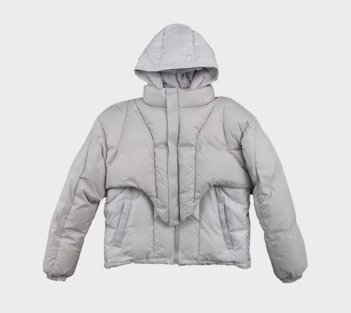 오호스 레이어드 볼레로 다운 패딩 그레이 패딩스커트 세트 상품이미지1