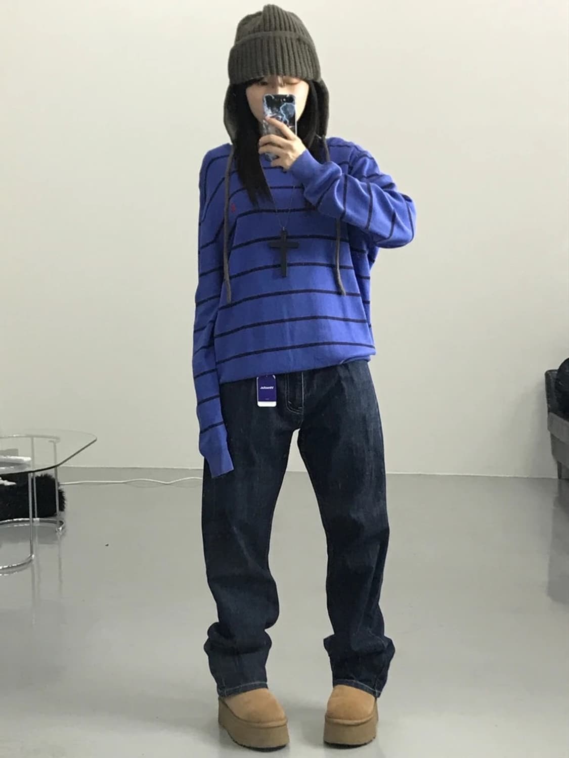 폴로랄프로렌 스트라이프 블루 니트 상품이미지2