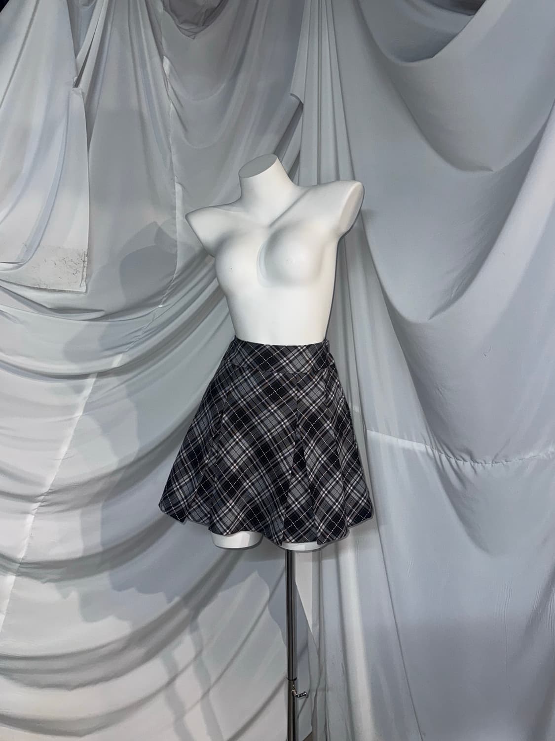 무채색 체크 공겜여주 프레피 코디세트  상품이미지2