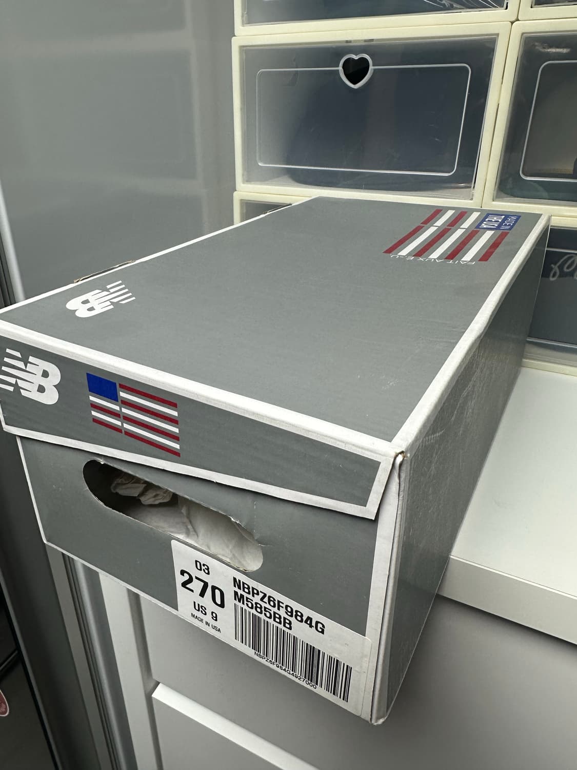 뉴발란스 x 볼앤벅 585 made USA 270사이즈 뉴코탭 풀구성 상품이미지6