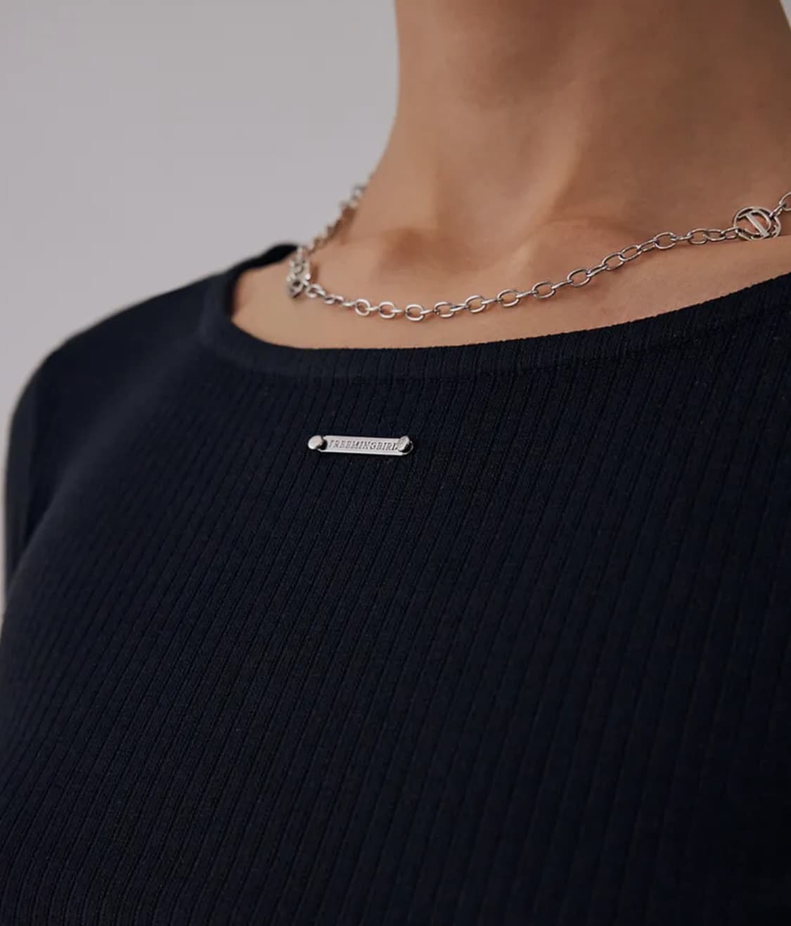 Boat Neck Finger Hole Long Sleeve 상품이미지3