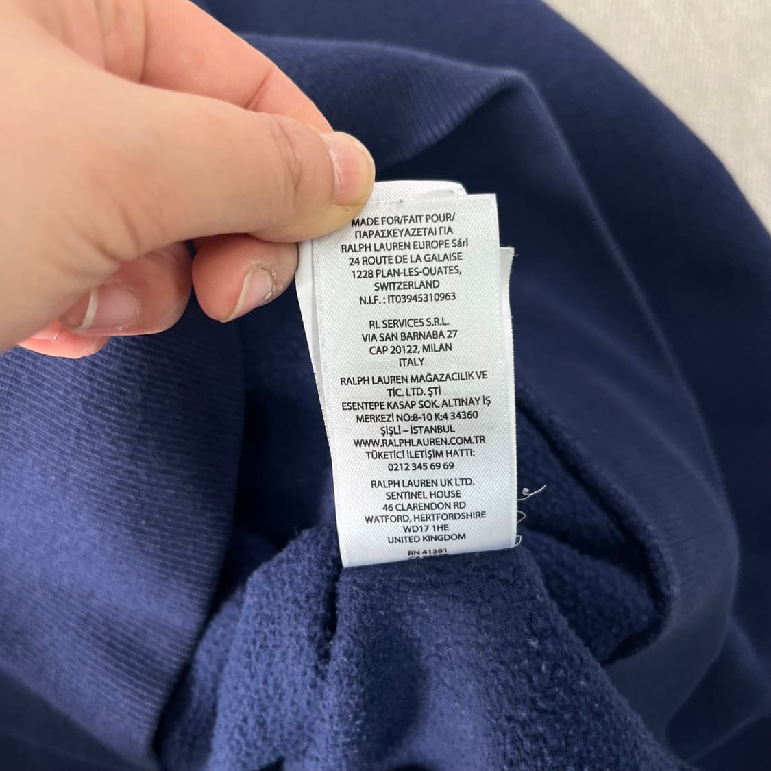 105 폴로랄프로렌 신형라벨 빅로고 네이비 후드티  상품이미지6