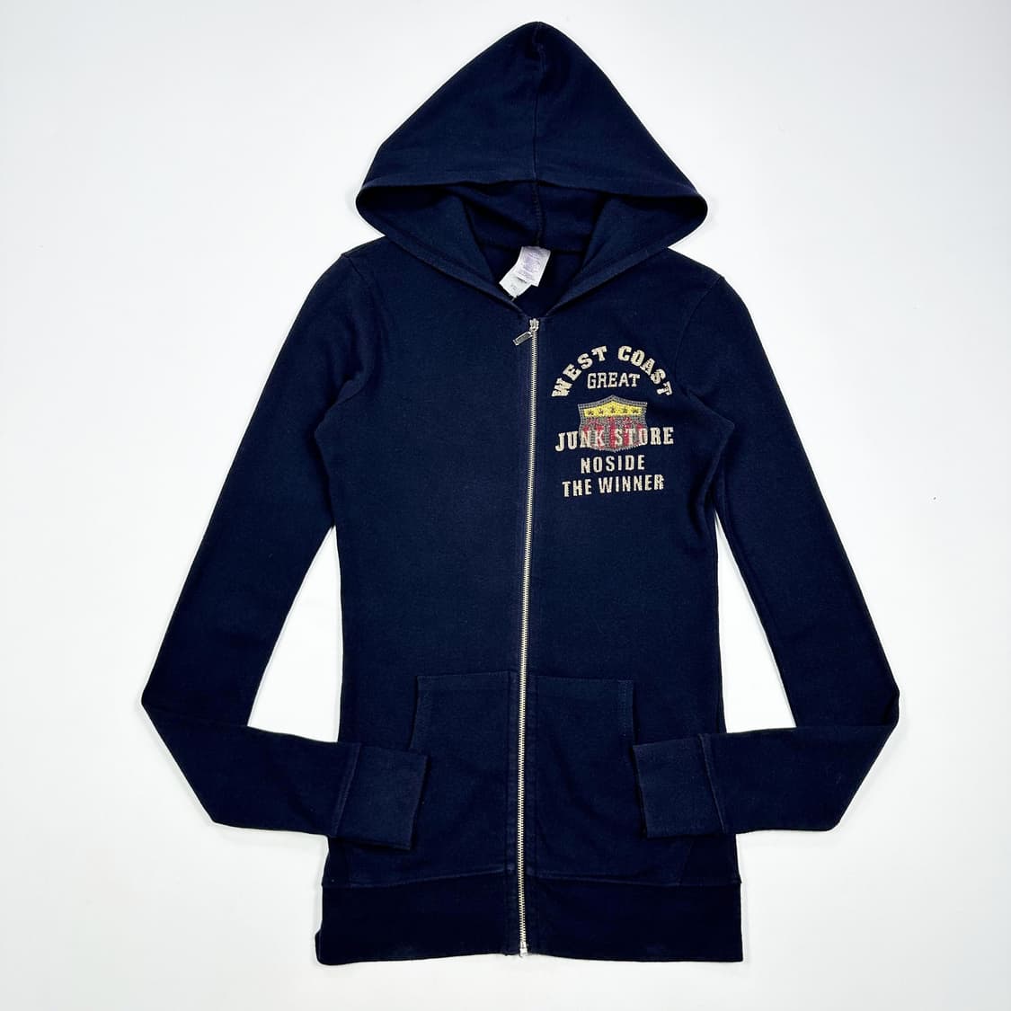 VTG 빈티지 벨벳 슬림 네이비 후드집업 (S 여성추천) 상품이미지2