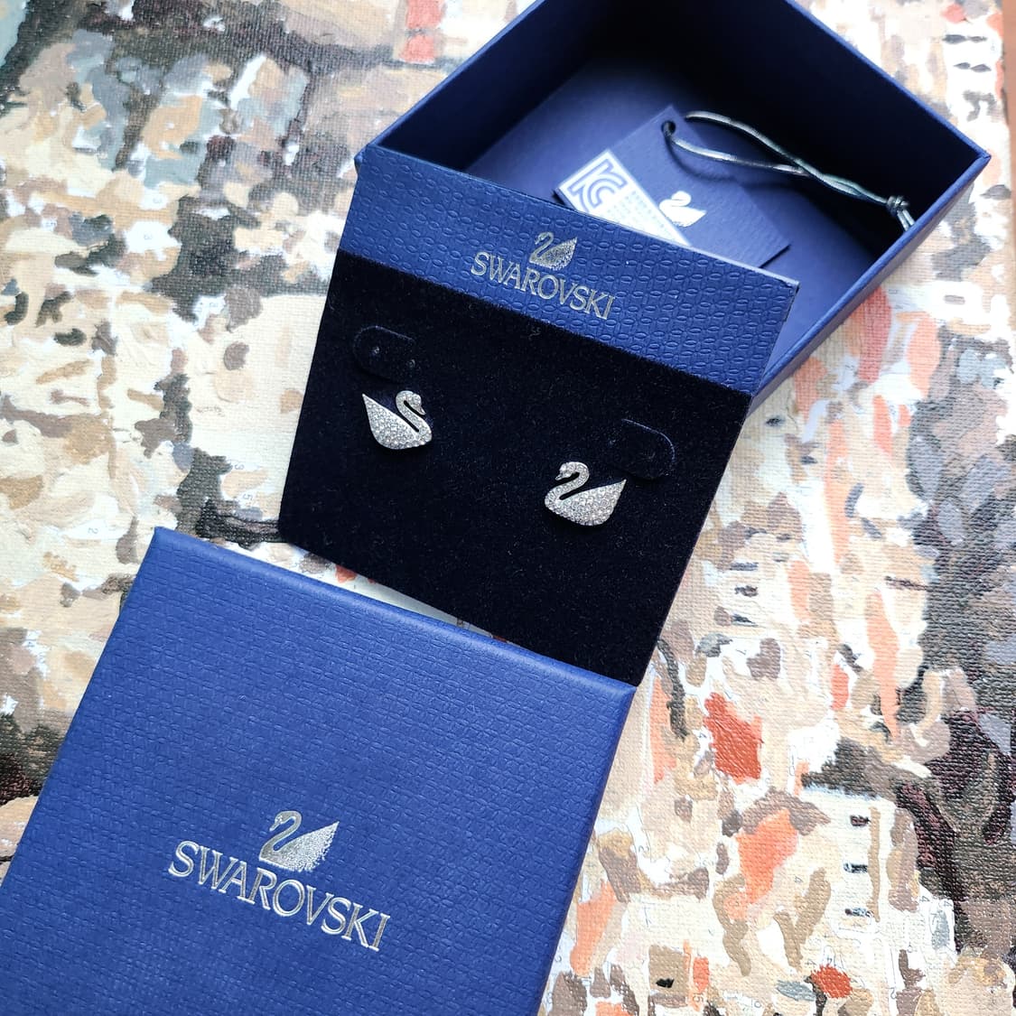 스와로브스키 화이트 스완 귀걸이 상품이미지3