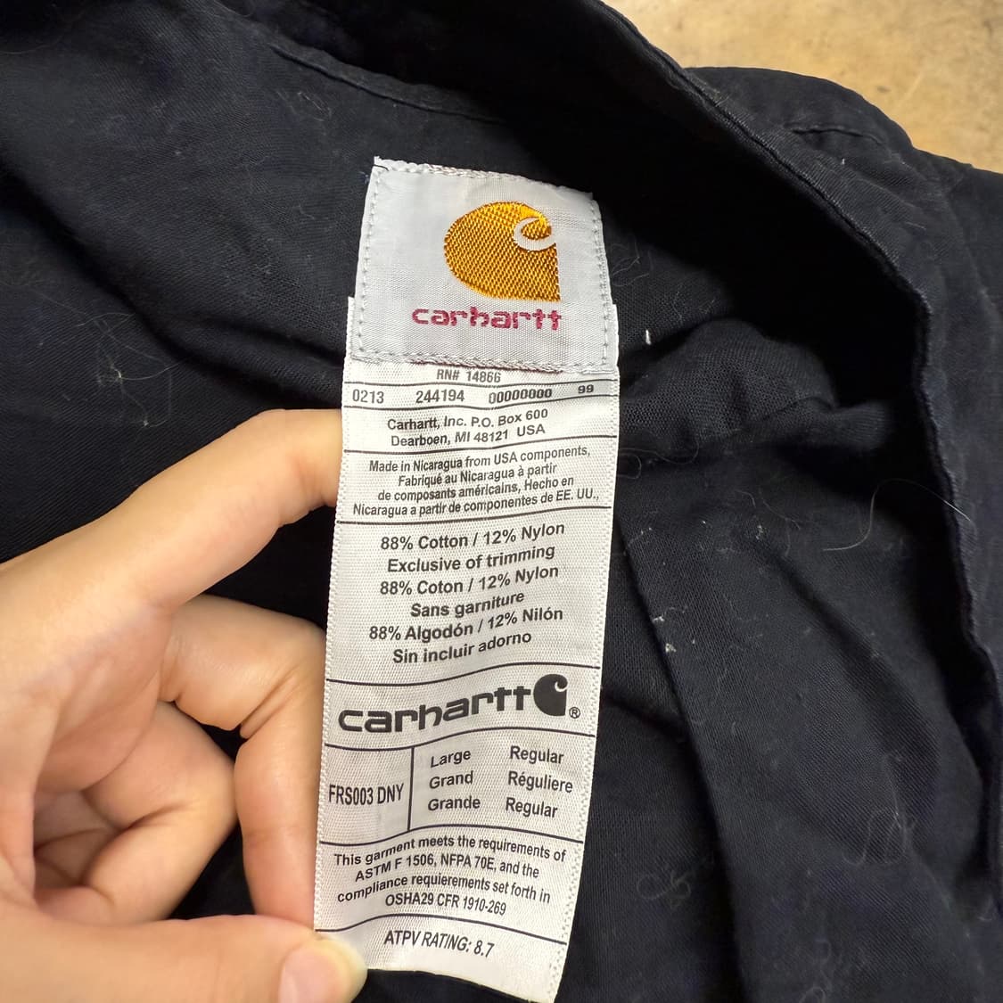 [ 정품 ] 칼하트 더블 포켓 워크 카라 셔츠 반팔티 상품이미지4