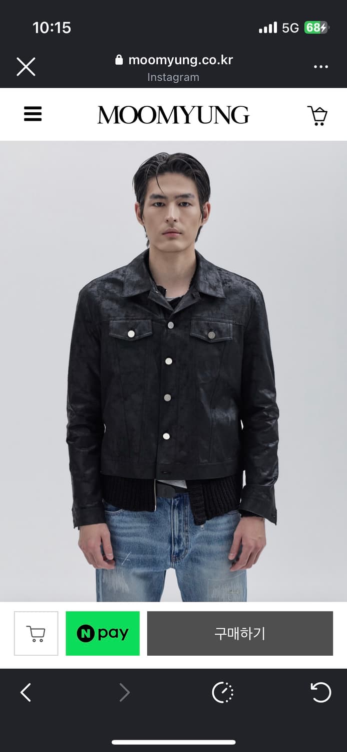 moomyung 코팅 셔츠 자켓 m사이즈 상품이미지1