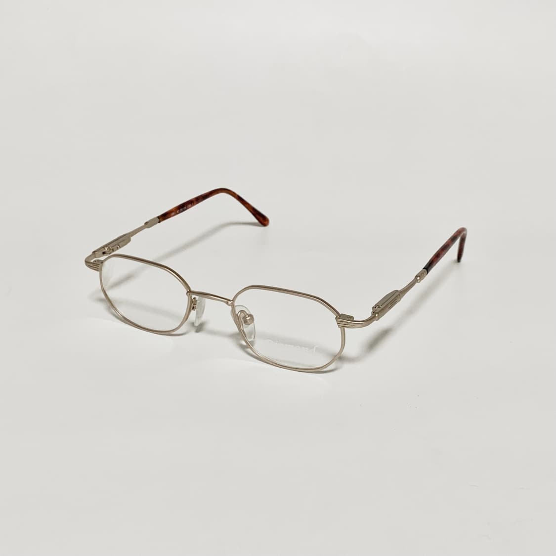 993 데드스탁 빈티지 안경테 레트로 육각형 무광골드 풀메탈 남녀공용 상품이미지2