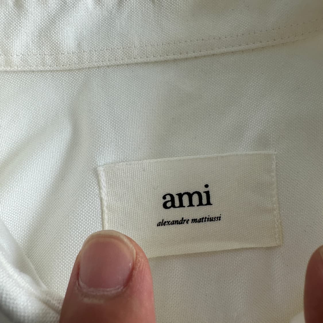 Ami 아미 화이트 옥스포드 스몰 와펜 셔츠 상품이미지5