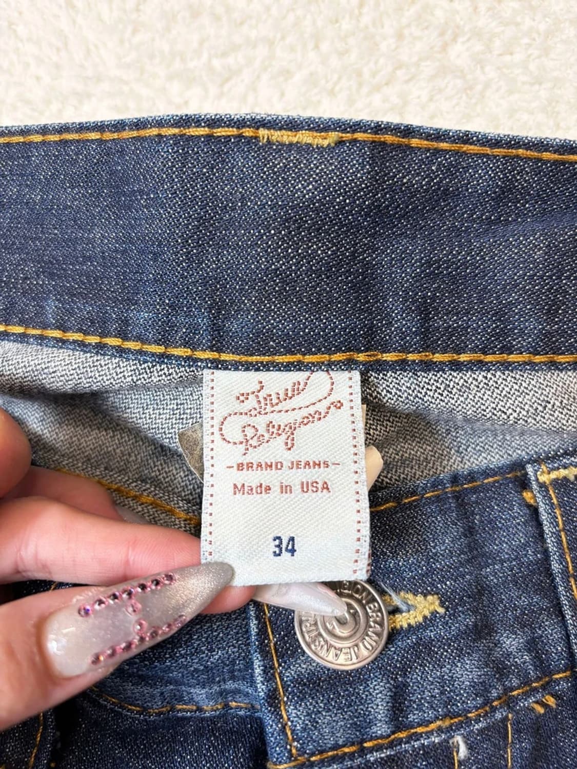 트루릴리젼 00's USA 프린팅 데미지드 데님 팬츠 PN6066 상품이미지8