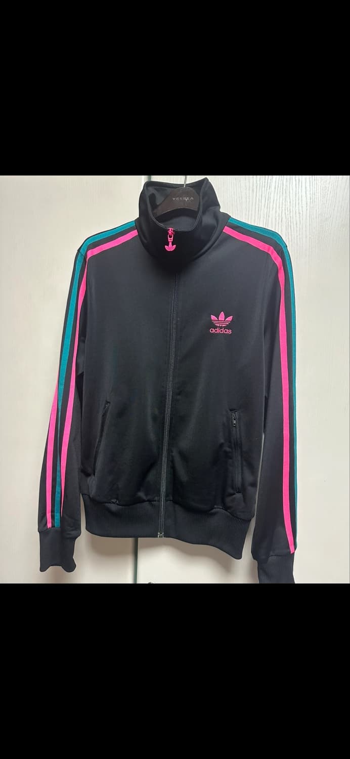 아디다스 블랙 핑크/민트 삼선 트랙탑 져지 상품이미지1