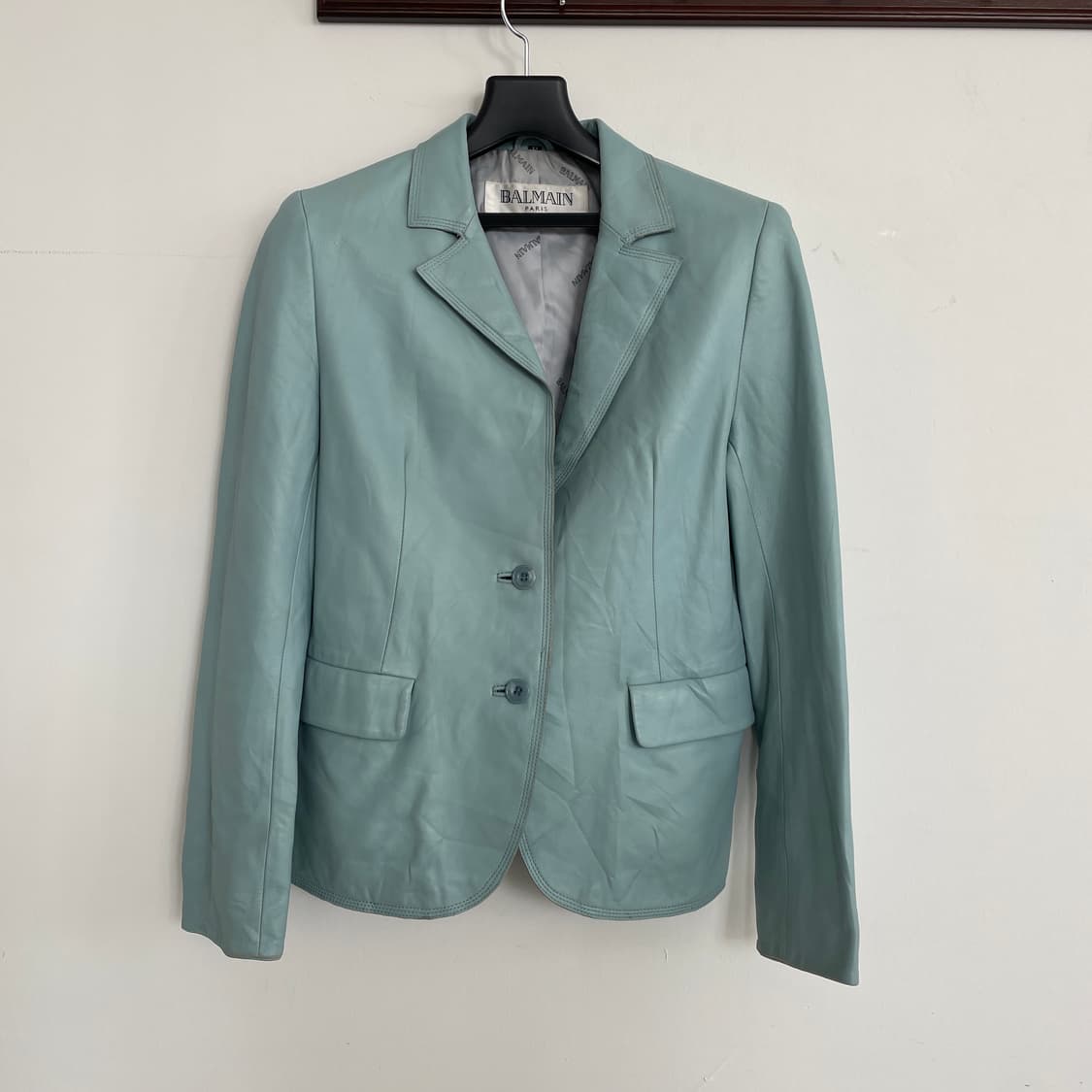 발망 리얼 레더 양 가죽 하늘 블레이저 자켓 상품이미지2