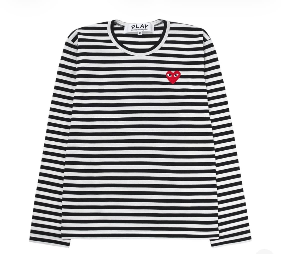 꼼데가르송 스트라이프 롱슬리브 L 상품이미지1