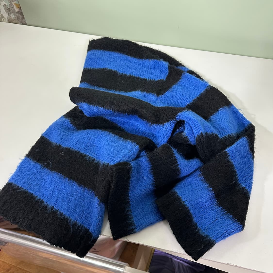 L 바스틱 파검 루즈핏 단가라 보카시니트 상품이미지4