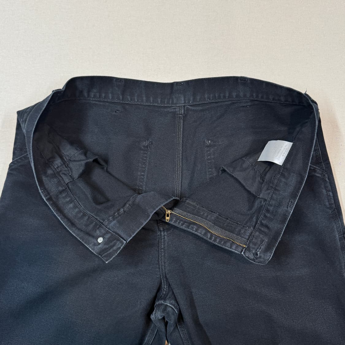 40inch) 칼하트 싱글니 블랙 카펜터 덕 캔버스 워크팬츠 상품이미지6