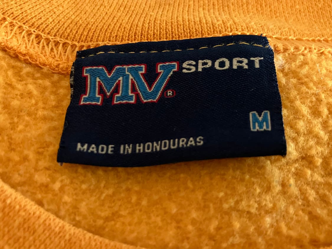 00s MV Sport 50/50 노랑/퍼플 스웻셔츠 M 구제 빈티지 상품이미지2