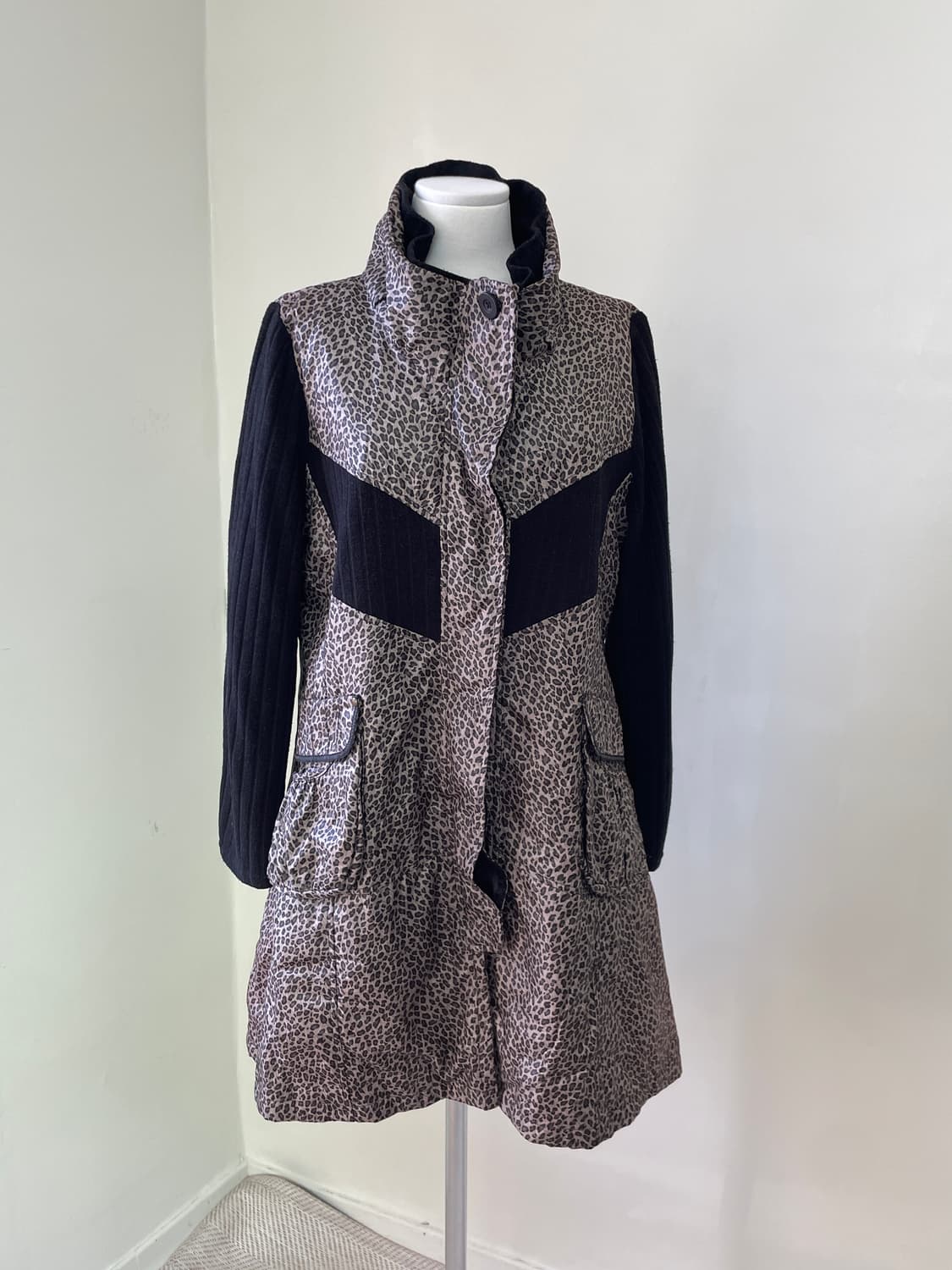 빈티지 레오파드 레이어드 코트  J04055 상품이미지1