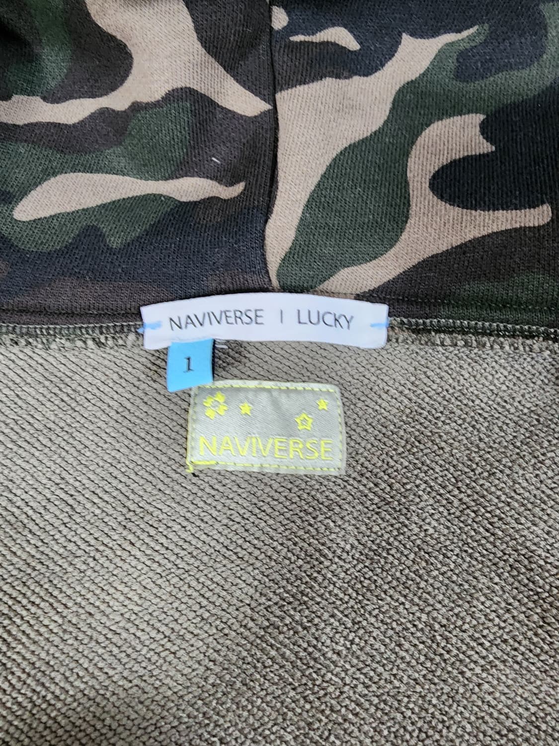 나비버스 럭키 카모 집업 후드티 상품이미지5