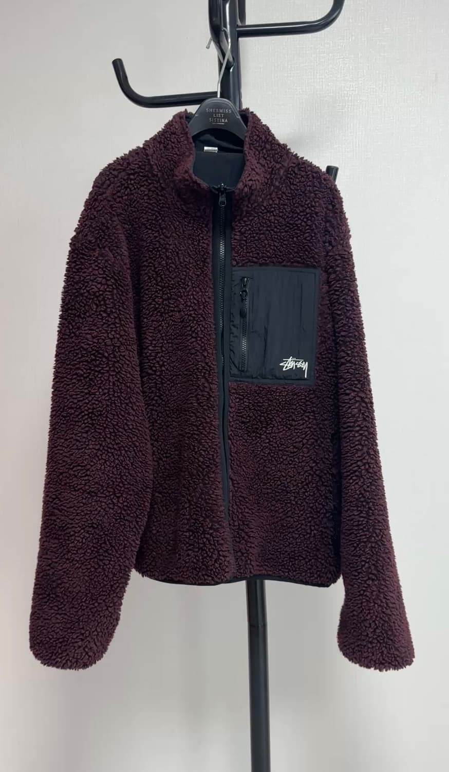 스투시 쉐르파 리버시블 자켓 버건디  M 사이즈 상품이미지1