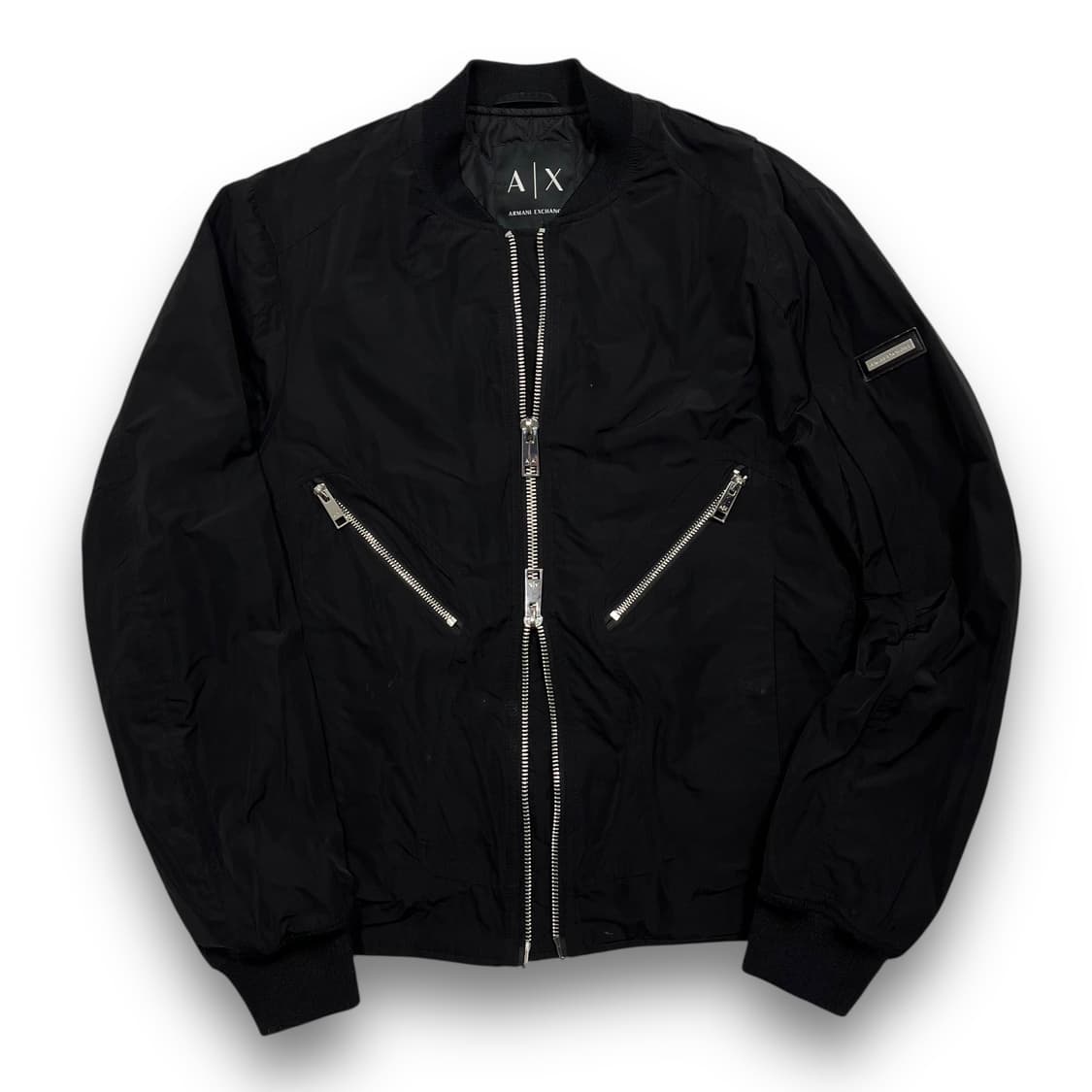 아르마니 익스체인지 더블 지퍼 락시크 투웨이 봄버 자켓 상품이미지2