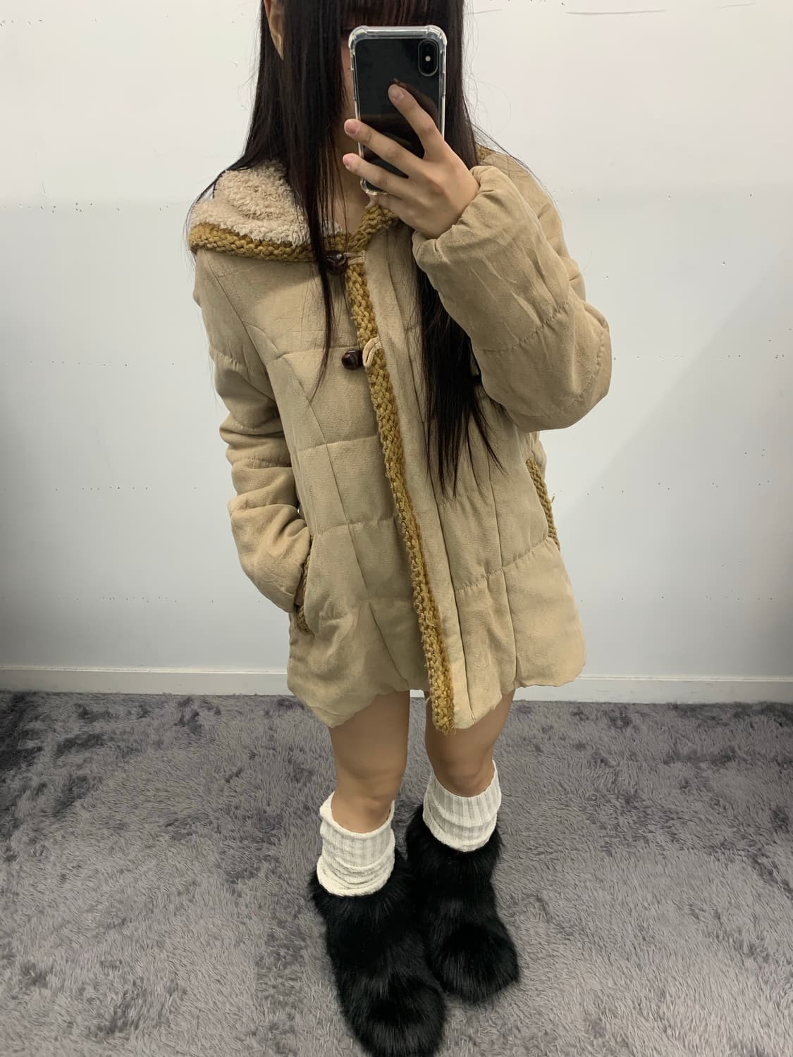 스웨이드 모리 에스닉 파카 상품이미지3