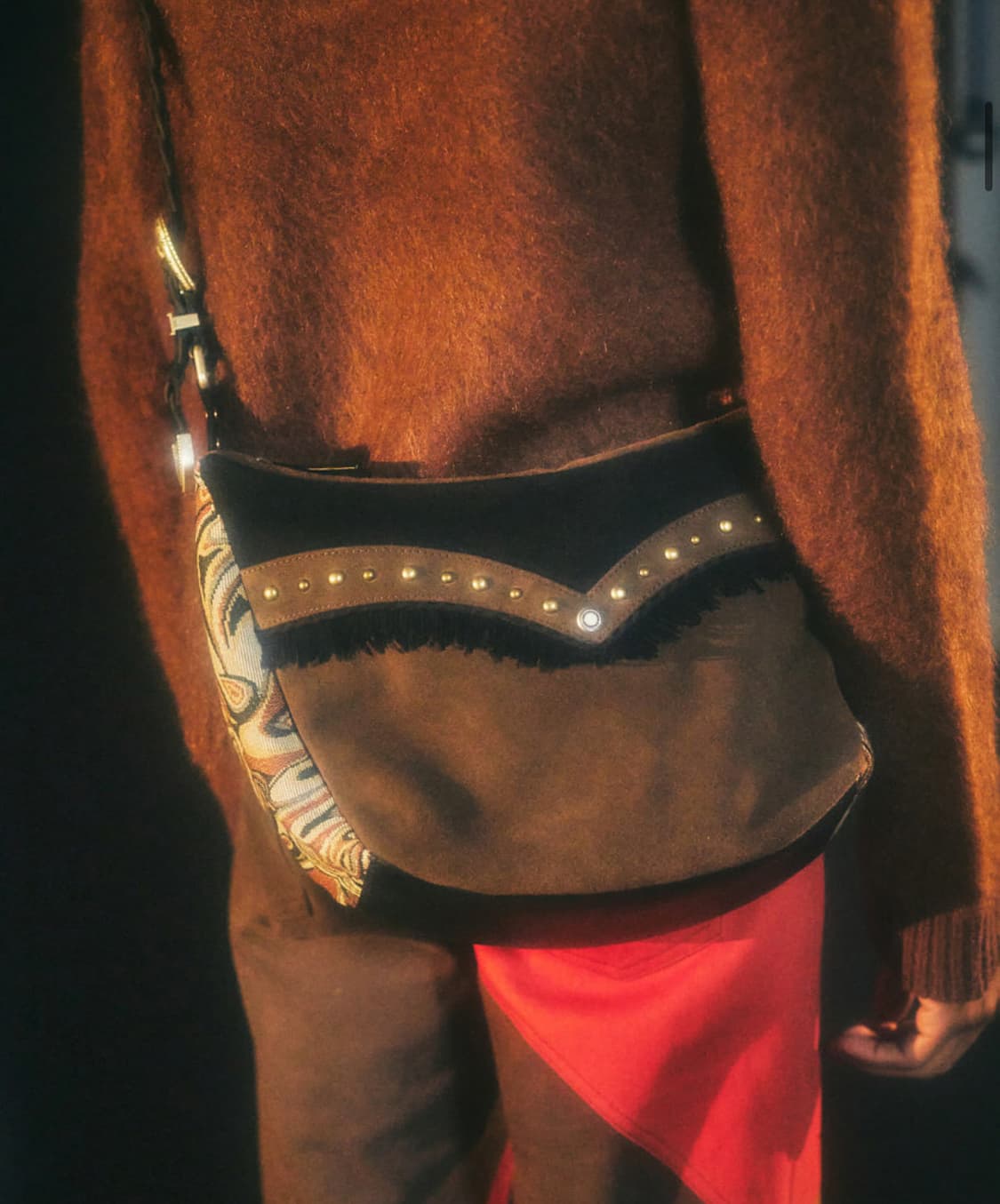 앤더슨벨 스웨이드 자카드 크로스백 메신저백 상품이미지3