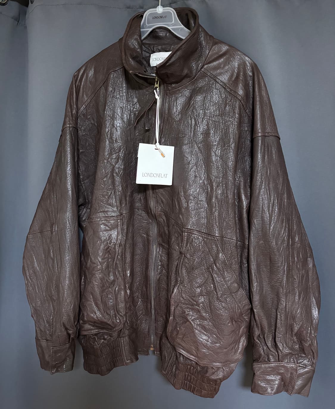 런던플랫 링클 램스킨 자켓 상품이미지5