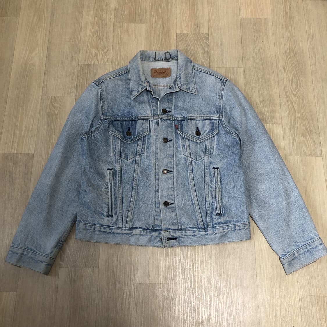 (42R) 90's 리바이스 미국제 70506-0214 연청 데님 자켓 상품이미지1