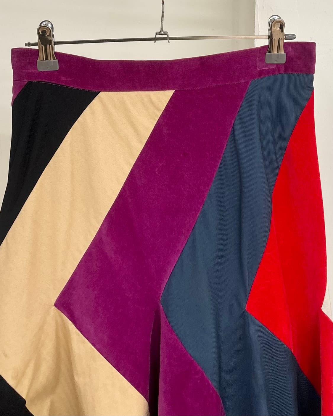 비비안웨스트우드 벨벳 패치워크 스커트 상품이미지2