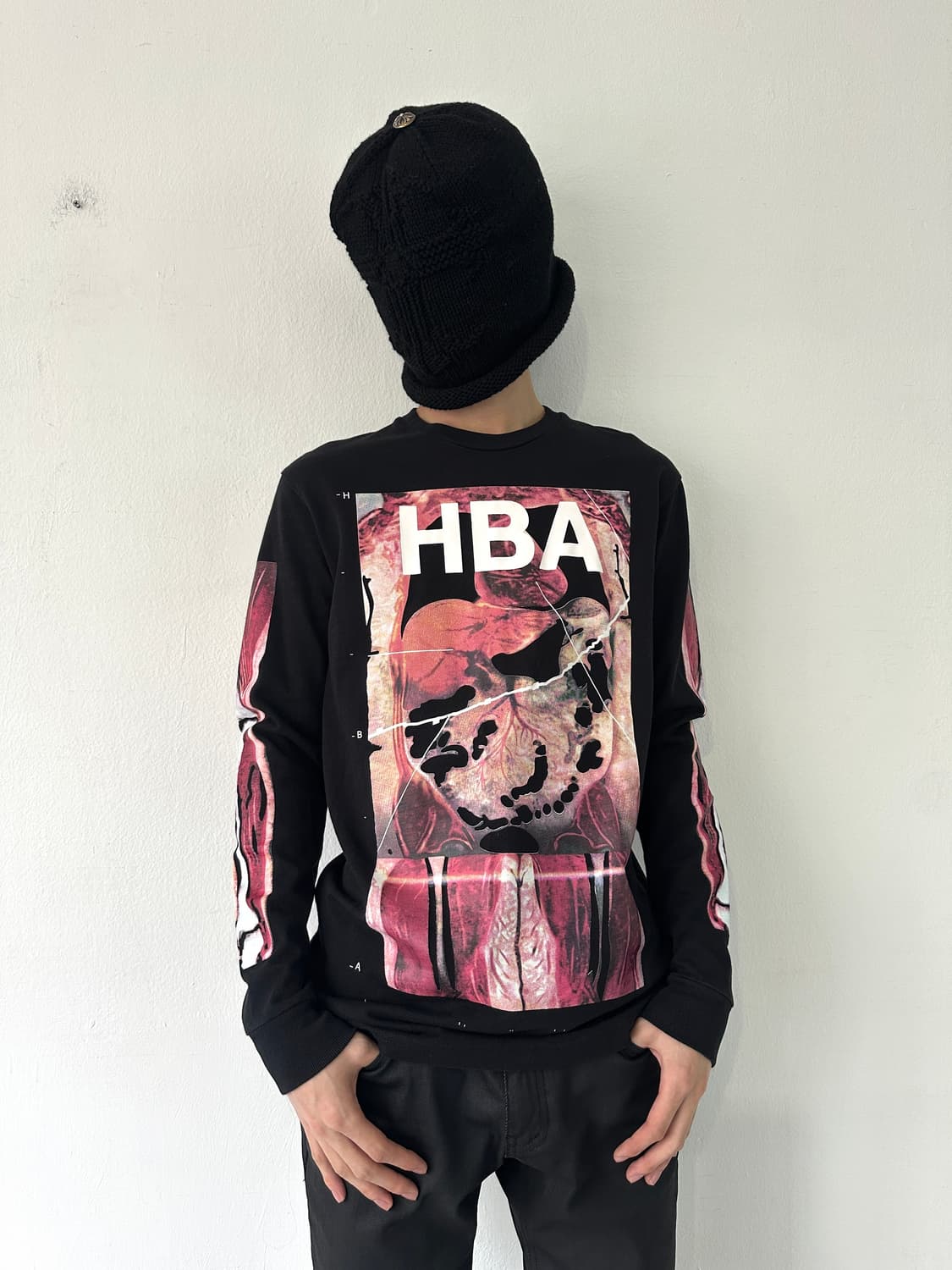 후드바이에어 14AW 오르간 앤 본즈 롱슬리브 상품이미지1