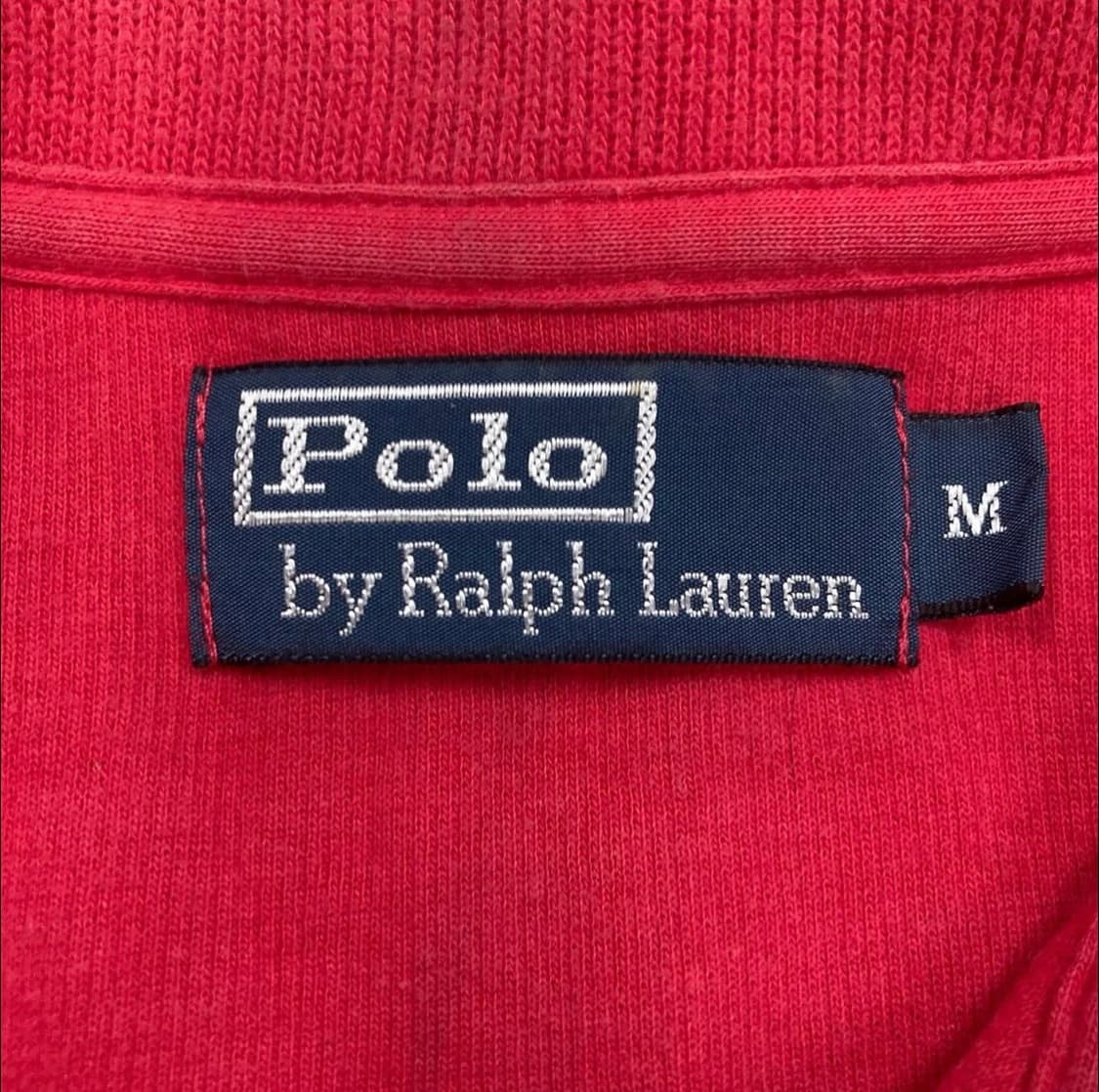 폴로 랄프 로렌 레드 컬러 스몰 포니 하프 집업 니트 상품이미지3