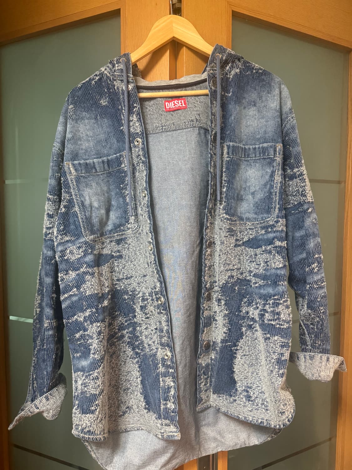 Diesel D D-Dewnys-Hood-S 데님 셔츠 재킷 상품이미지3