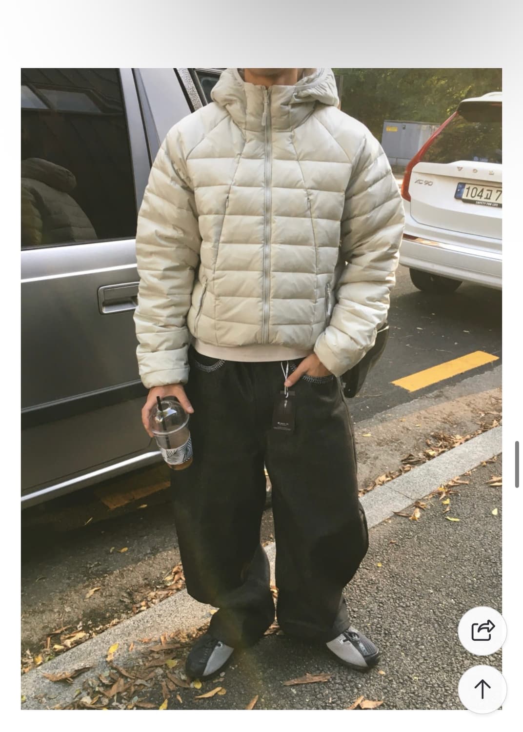 파격할인 최저가 패딩) 에비뉴 프리미엄 덕다운 후드경량패딩 M 상품이미지1