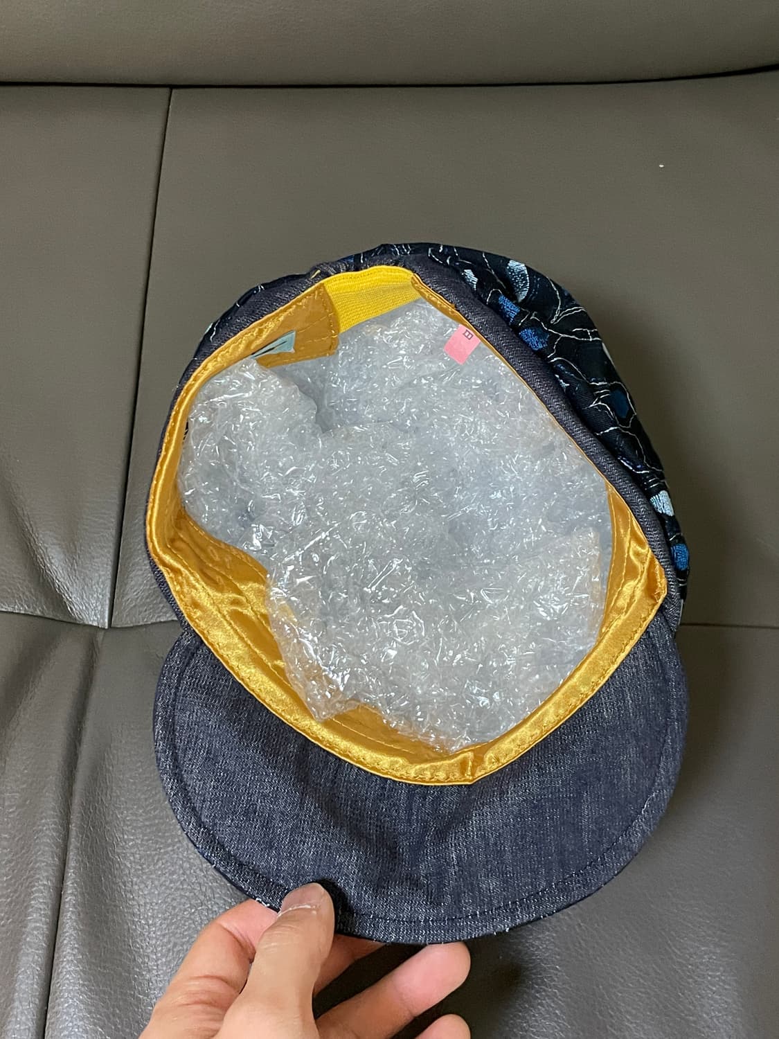 지오메트릭 자카드 패턴 숏 브림 캡 J03661 상품이미지5