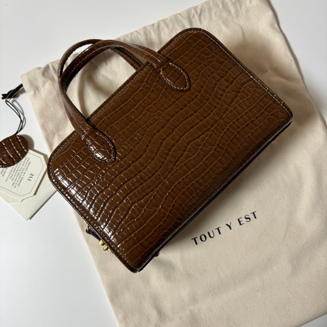 투티에 로케백 croco brown mini 상품이미지1