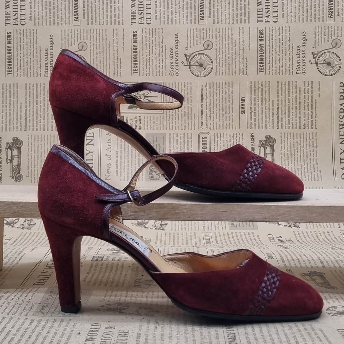 셀린느 스웨이드 메리제인힐7.5 240 굽9 상품이미지1