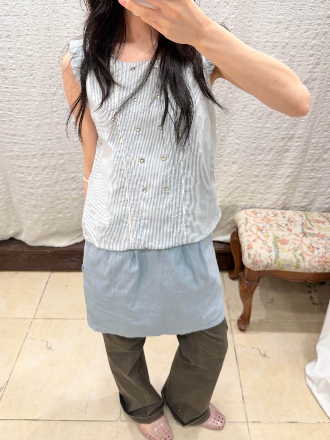 Cloud Stripe Tunic Dress 상품이미지1