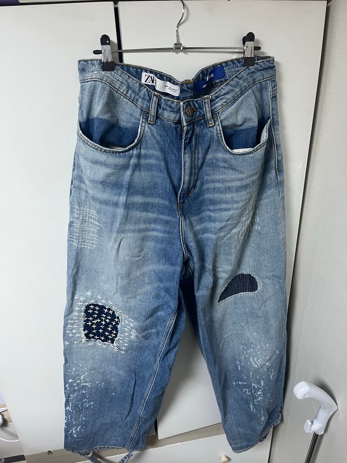 아더에러 자라 패치워크 바지 42사이즈 상품이미지4