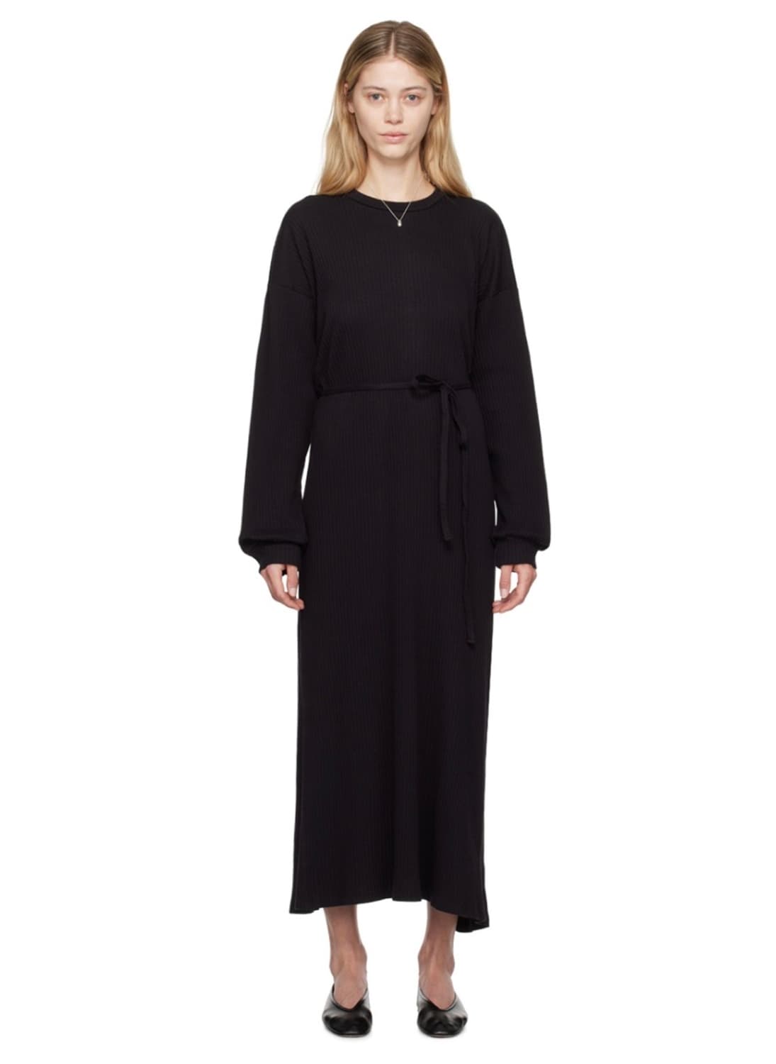 베이스레인지 블랙 쇼 카프탄 원피스 xs 상품이미지1